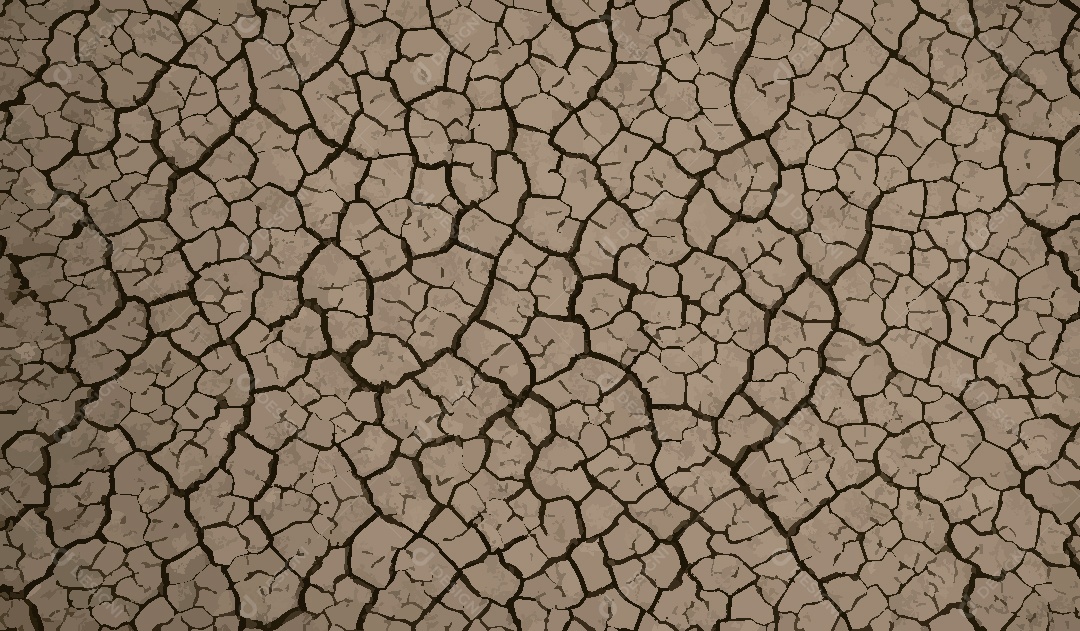 Textura de Solo Rachado e Seco Ilustração Vetor EPS