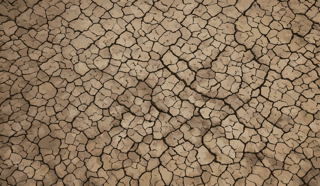 Textura de Solo Rachado e Seco Ilustração Vetor EPS