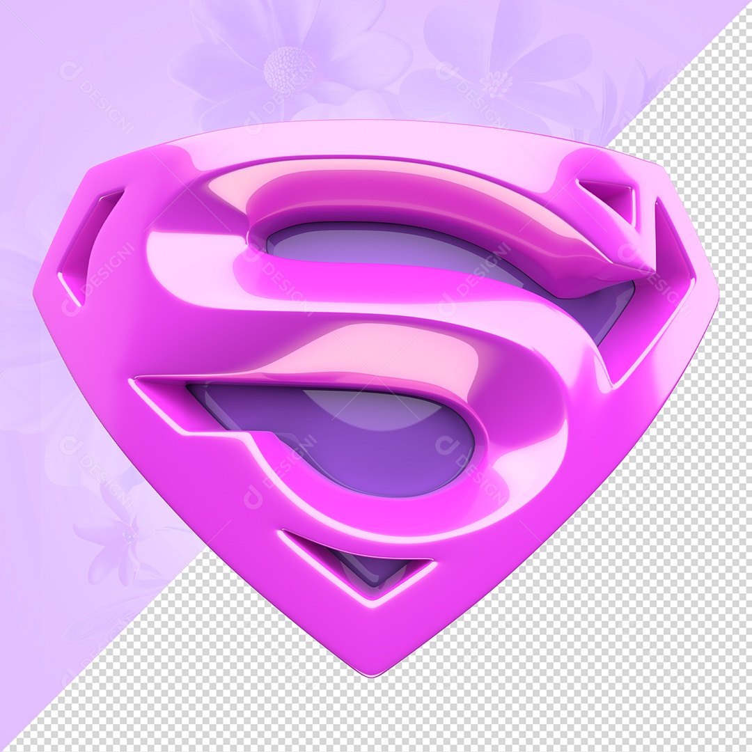 Elemento 3D Super Mãe para Composição PSD