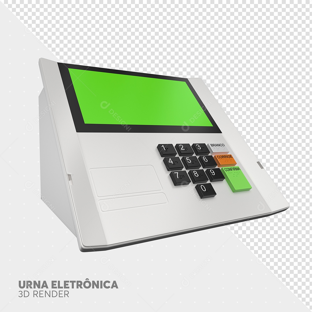 Urna Elemento 3D de Politica para Composição PSD