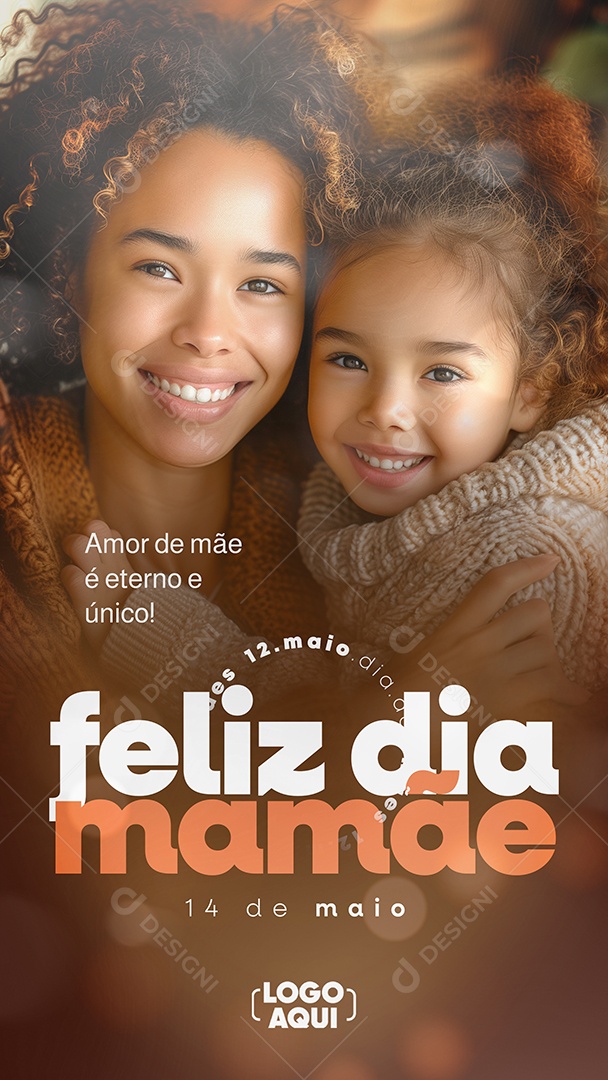 Story Dia da Mamãe 12 de Maio Amor de Mãe é Eterno e Único Social Media PSD Editável