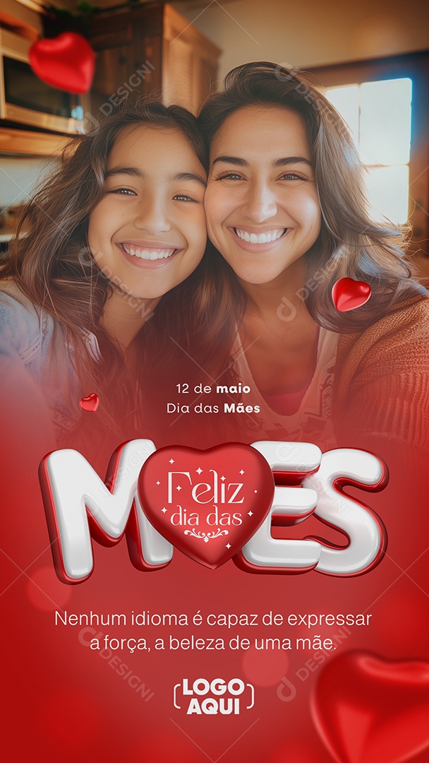 Story Dia das Mães 12 de Maio a Força a Beleza Social Media PSD Editável