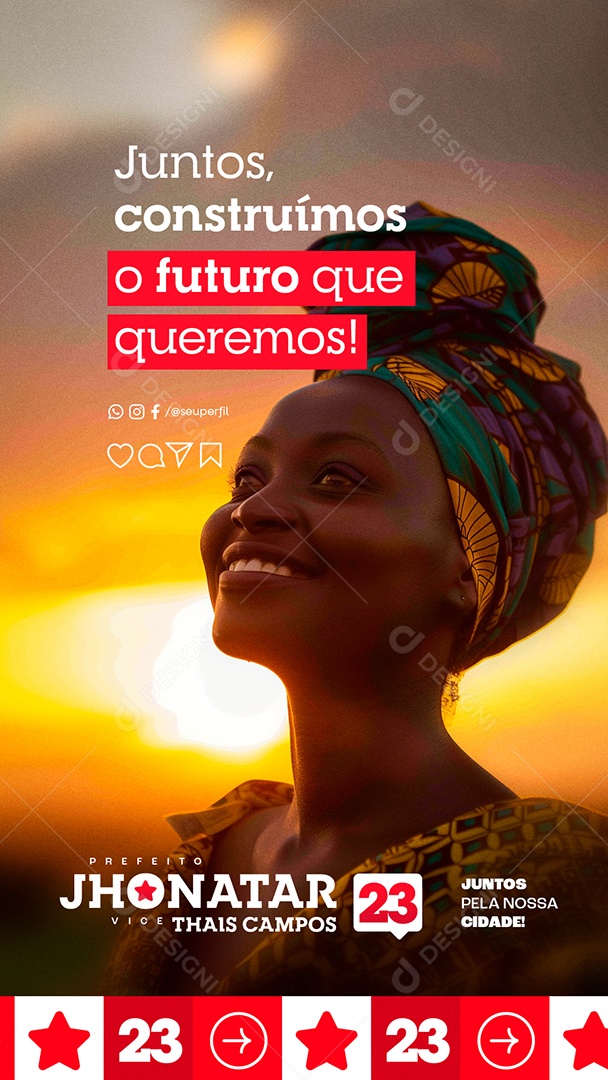 Story Política Eleição Juntos Construímos o Futuro que Queremos Social Media PSD Editável