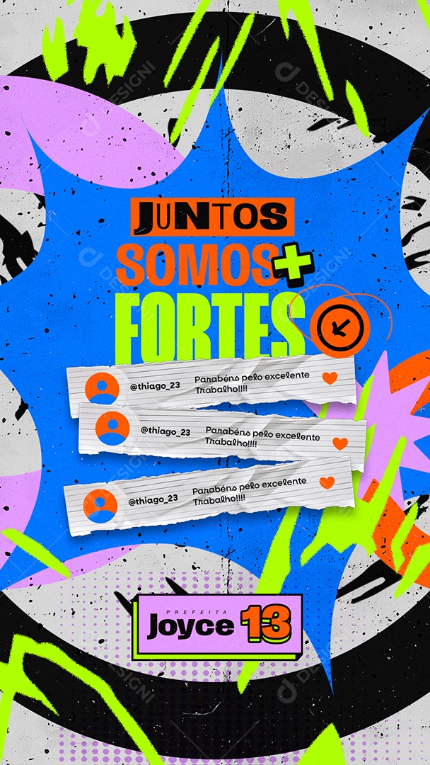 Story Social Media Politica Eleição Prefeita Prefeita Joyce Juntos Somos Fortes PSD Editável