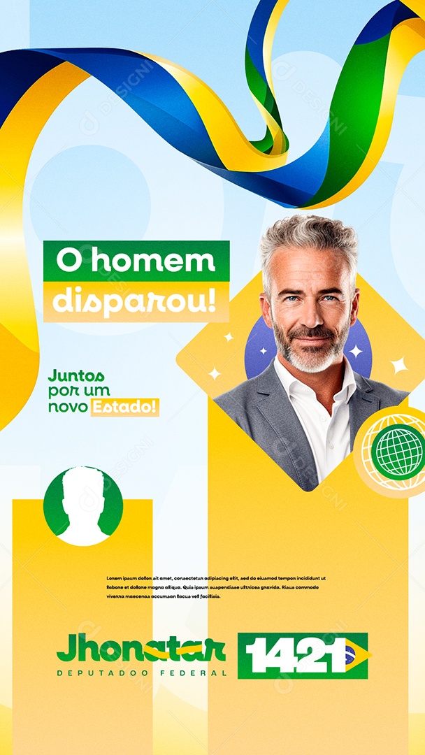 Story Eleição O Homem Disparou Deputado Federal Jhonatar Social Media PSD Editável