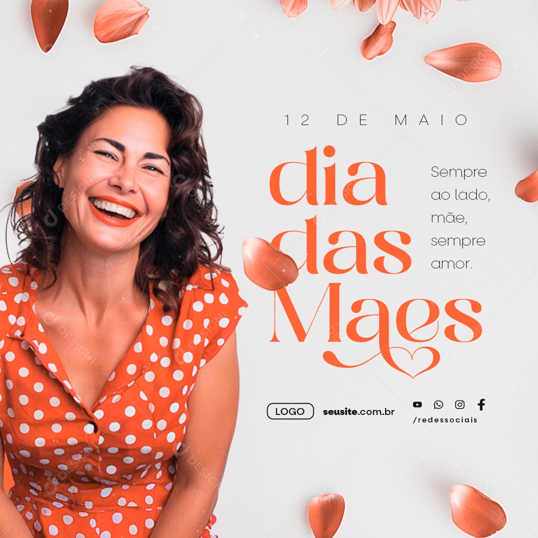 Dia Das Mães 12 de Maio Sempre ao Lado Social Media PSD Editável