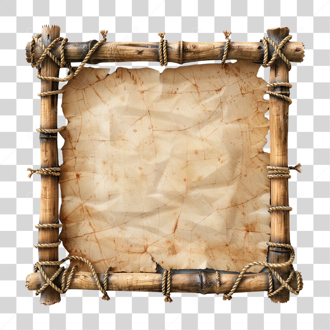 Bambu Pergaminho PNG Transparente