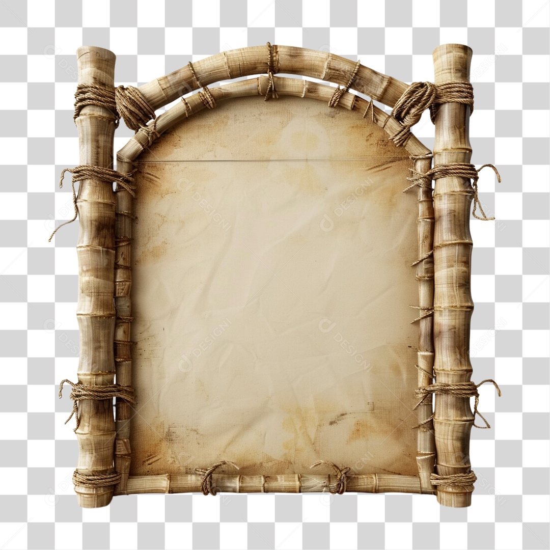 Bambu Pergaminho Portal PNG Transparente