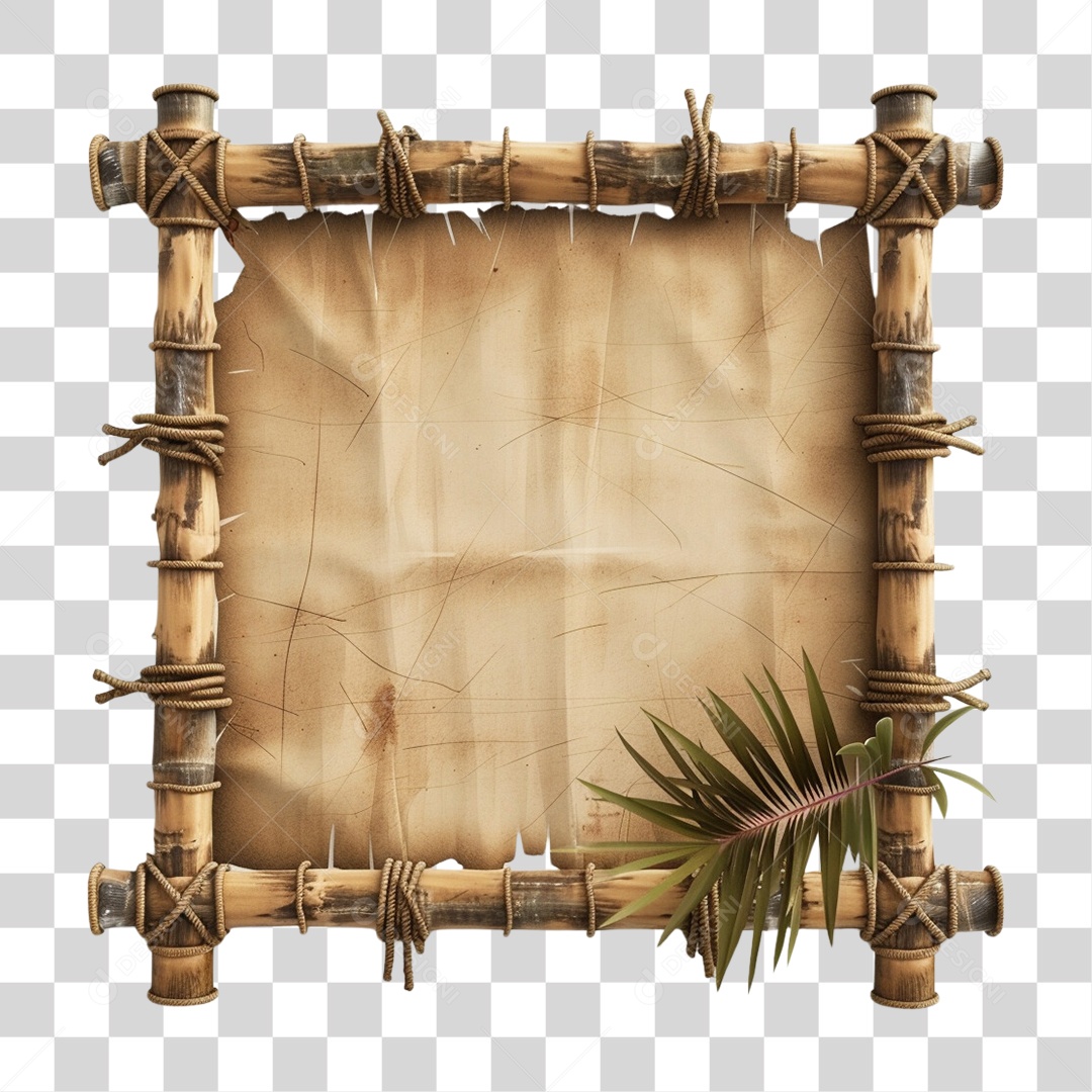 Bambu Pergaminho PNG Transparente