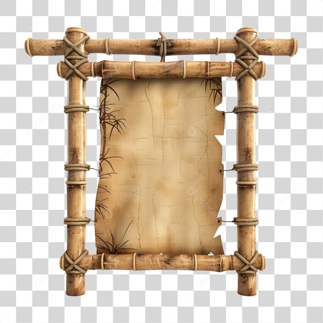 Bambu Pergaminho Portal PNG Transparente