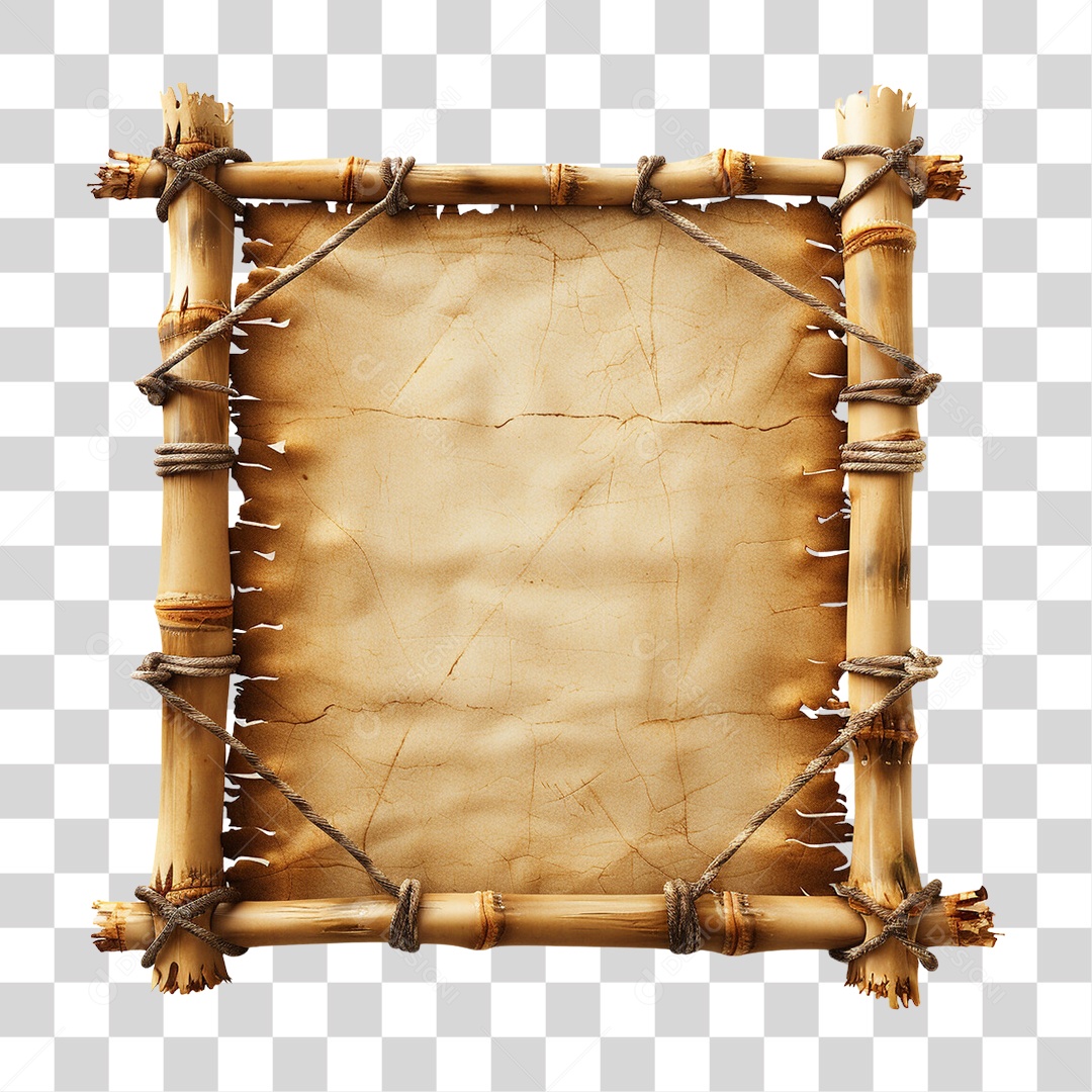 Bambu Pergaminho PNG Transparente