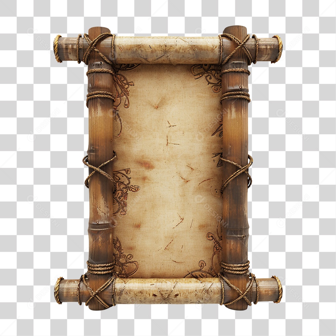 Bambu Pergaminho Portal PNG Transparente