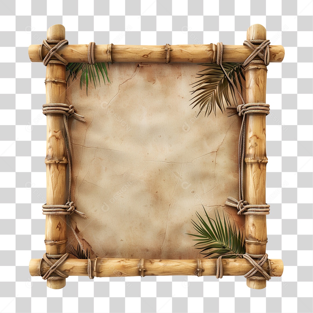 Bambu Pergaminho Portal PNG Transparente