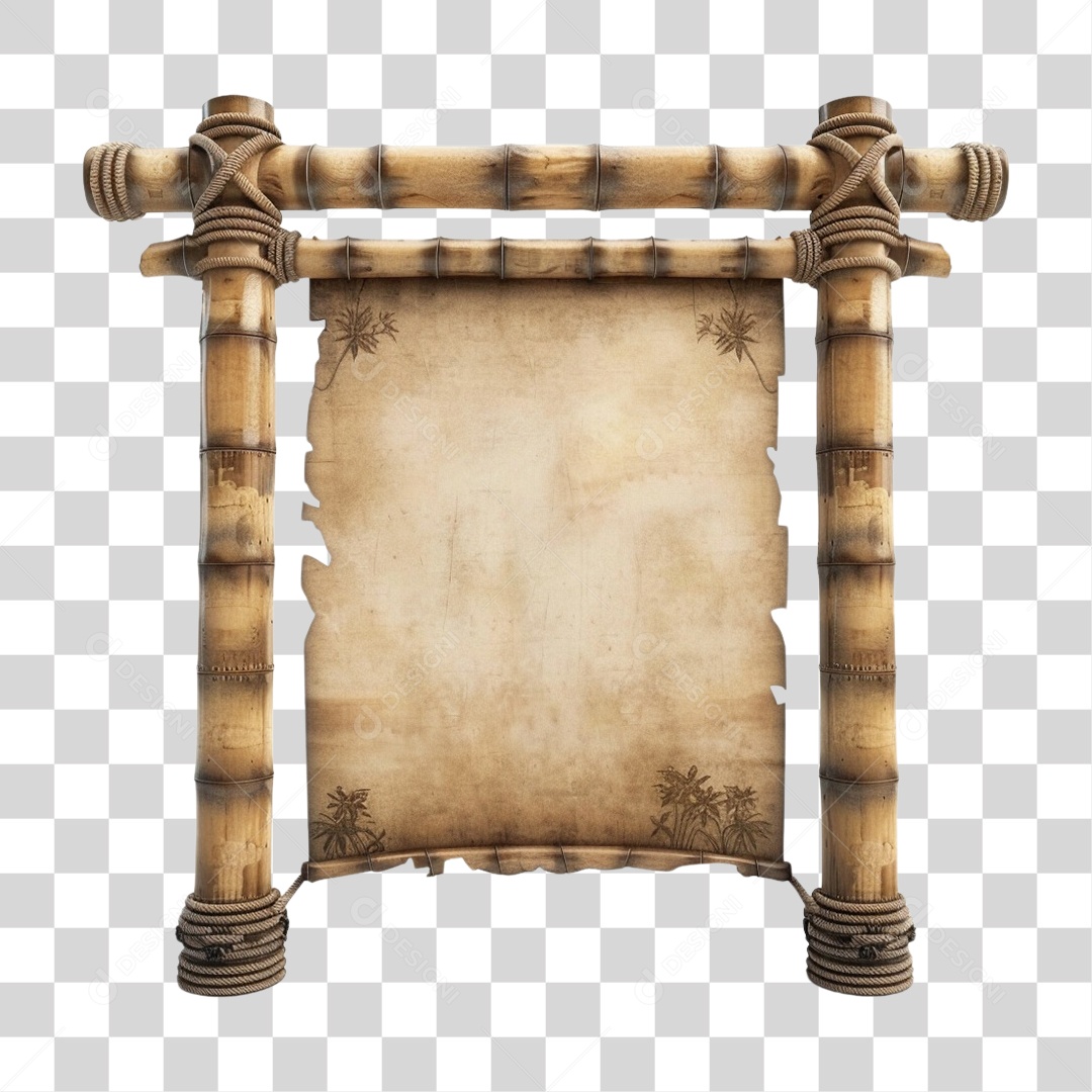Bambu Pergaminho Portal PNG Transparente