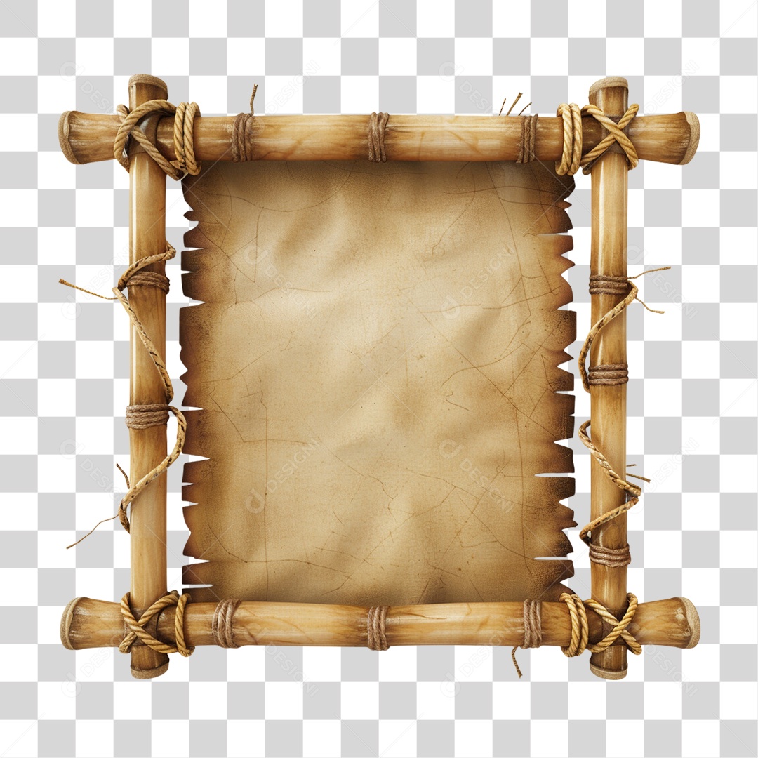 Bambu Pergaminho PNG Transparente