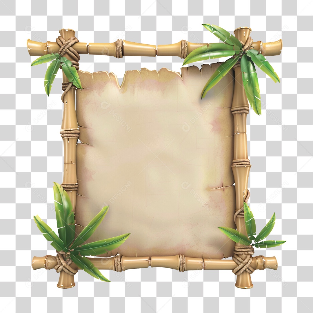 Bambu Pergaminho Portal PNG Transparente