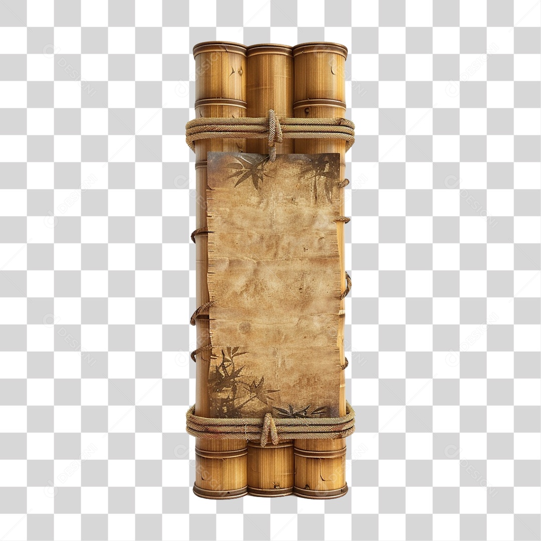 Bambu Pergaminho PNG Transparente