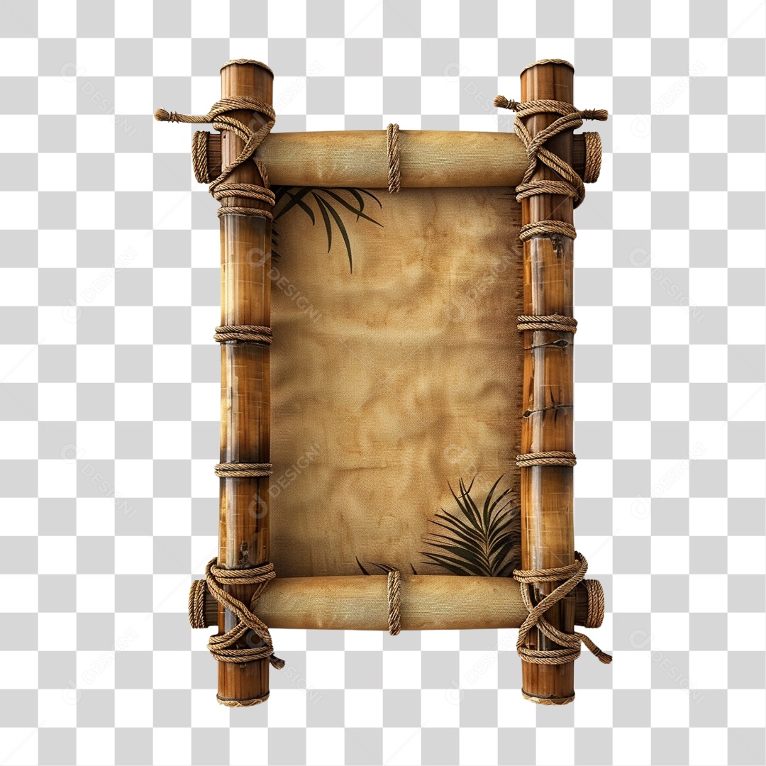 Bambu Pergaminho Portal PNG Transparente