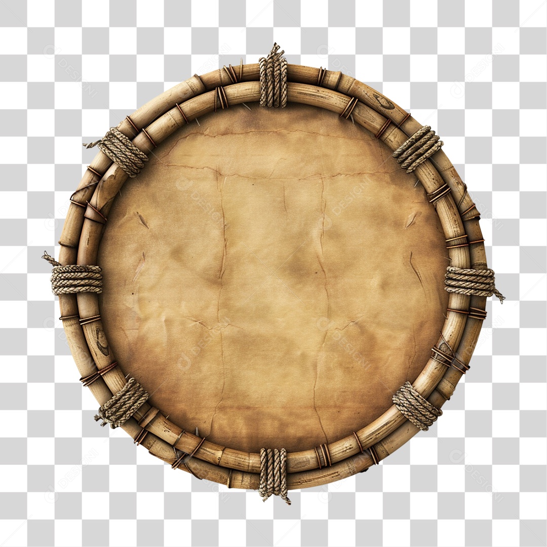 Bambu Cordas Pedaços Circulo PNG Transparente