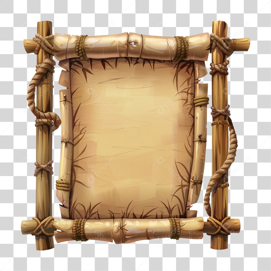 Bambu Pergaminho Portal PNG Transparente
