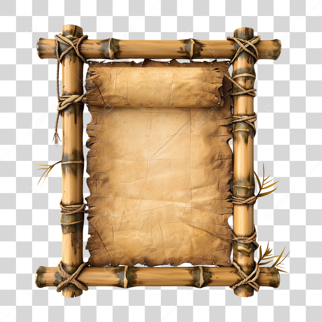 Bambu Pergaminho Portal PNG Transparente