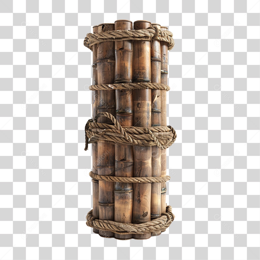 Bambu Cordas Pedaços PNG Transparente