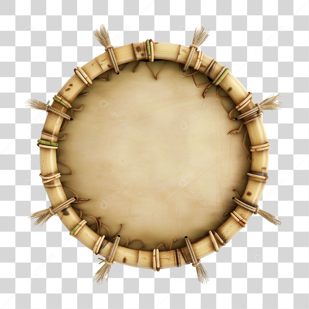 Bambu Cordas Pedaços Circulo PNG Transparente