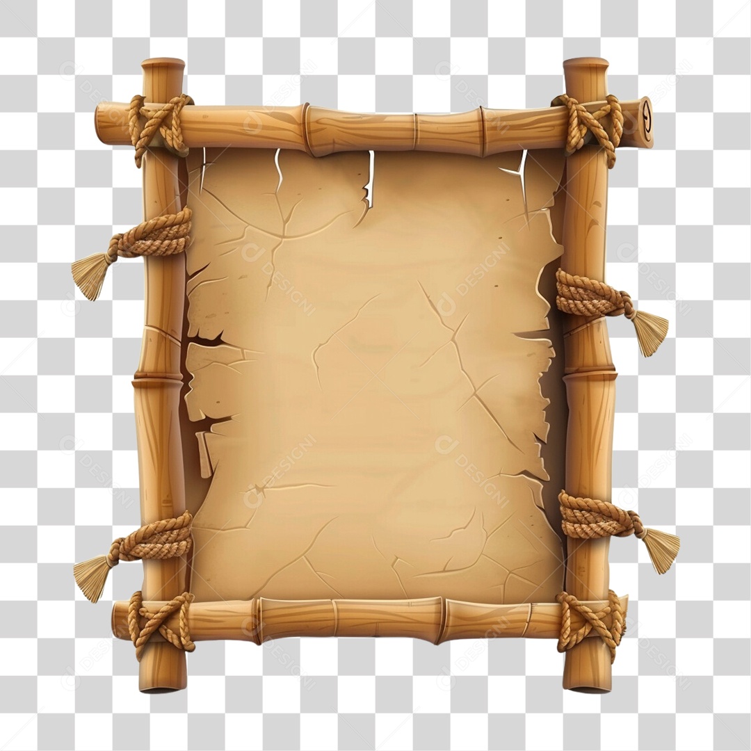 Bambu Pergaminho Portal PNG Transparente