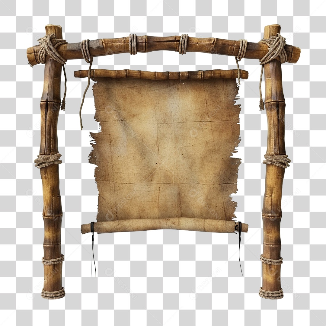 Bambu Pergaminho Portal PNG Transparente