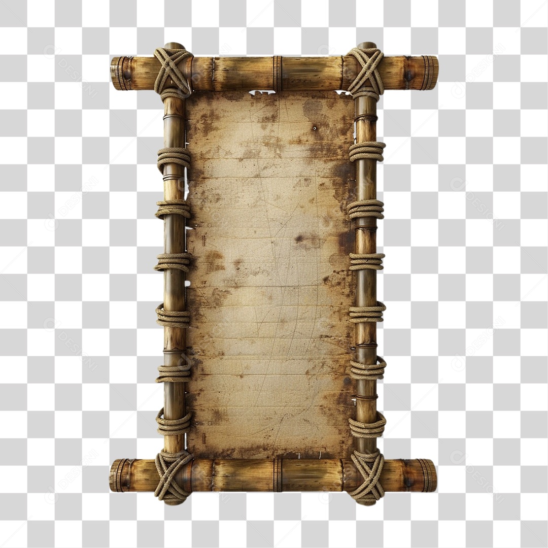 Bambu Pergaminho Portal PNG Transparente