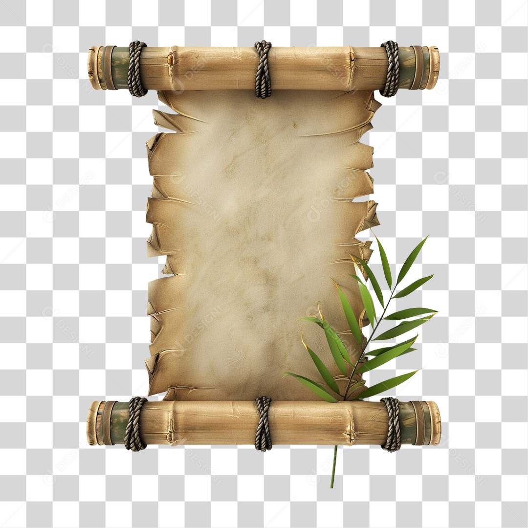 Bambu Pergaminho PNG Transparente