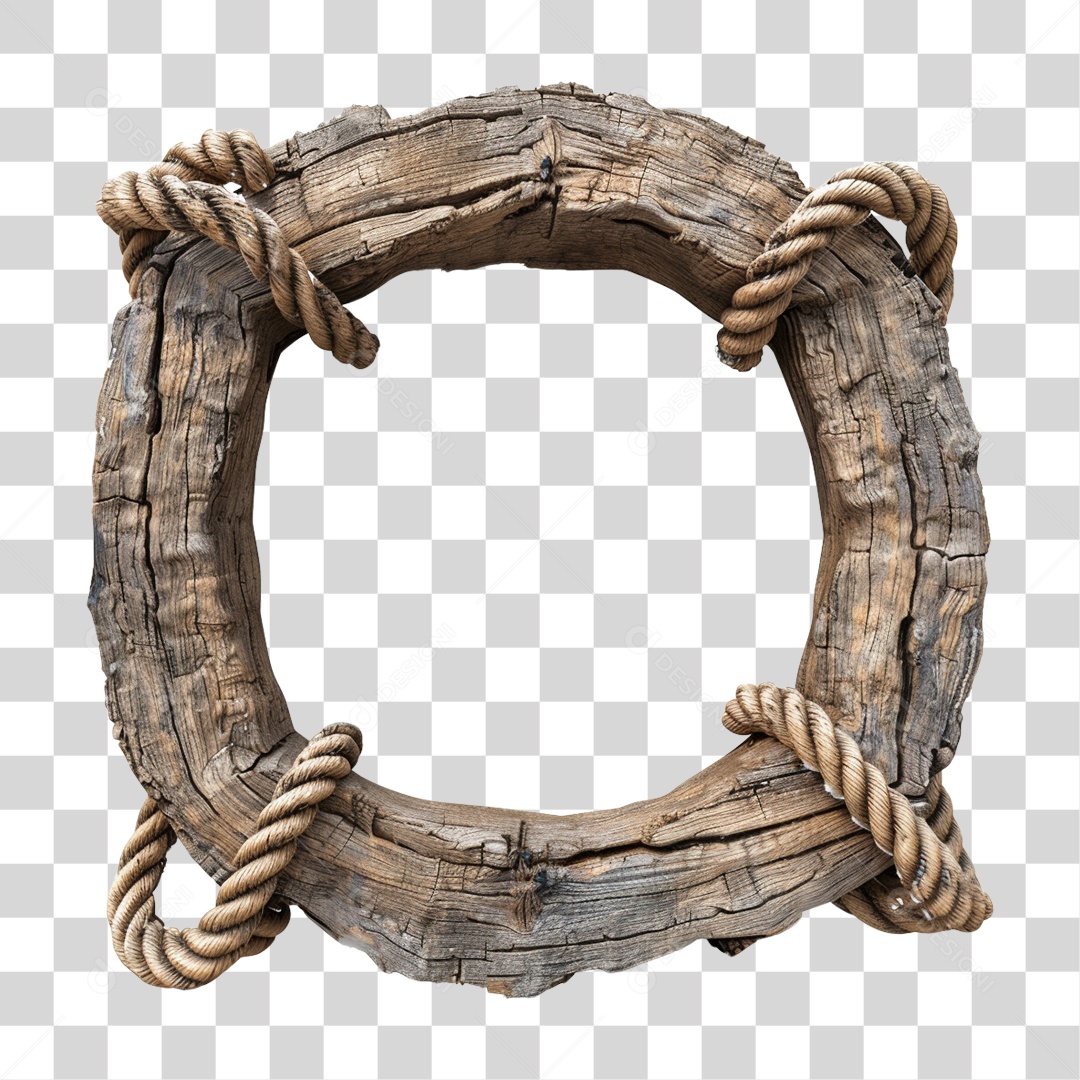 Madeira Velha Cordas Pedaços Circulo PNG Transparente