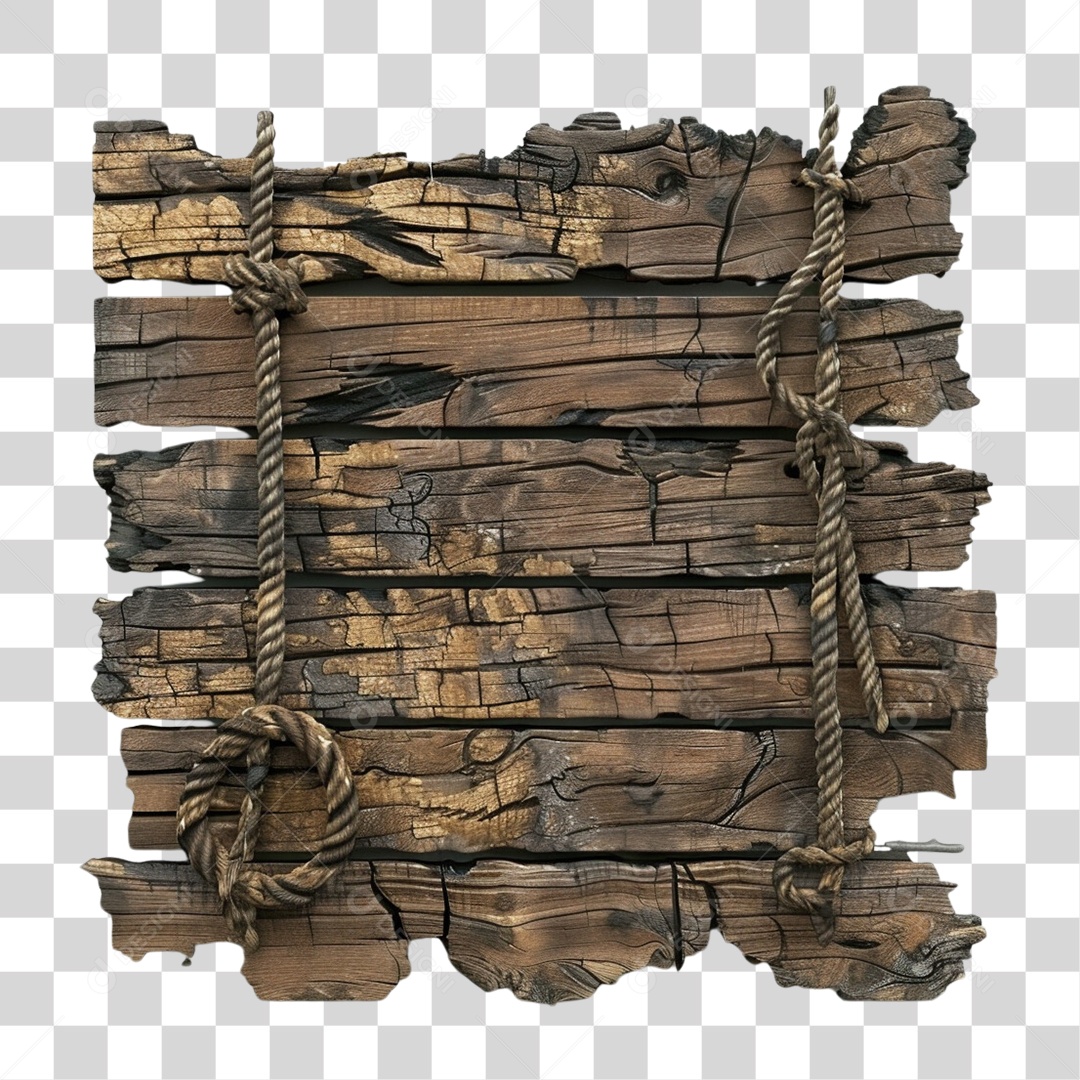 Madeira Velha Cordas Pedaços PNG Transparente