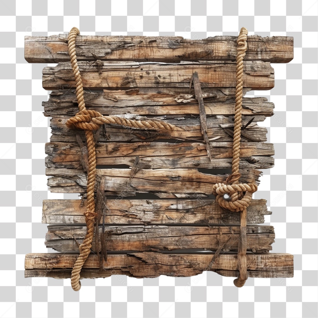Madeira Velha Cordas Pedaços PNG Transparente
