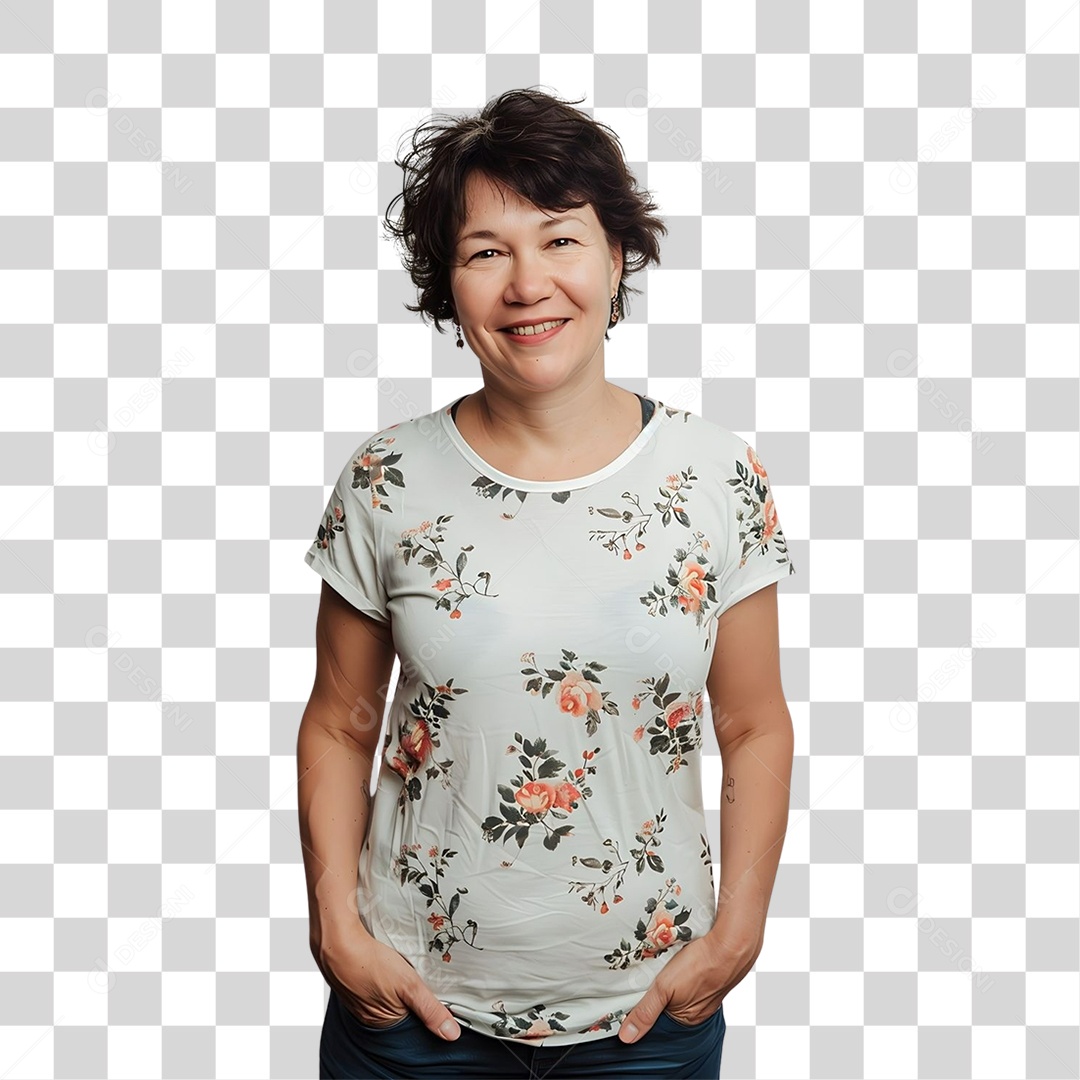 Mulher Sorrindo PNG Transparente