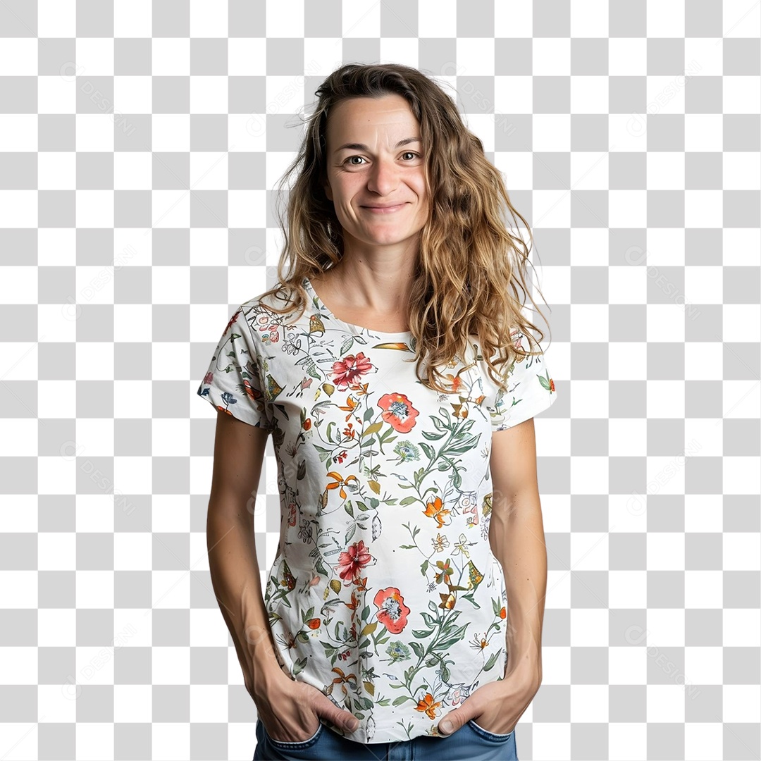 Mulher Sorrindo PNG Transparente