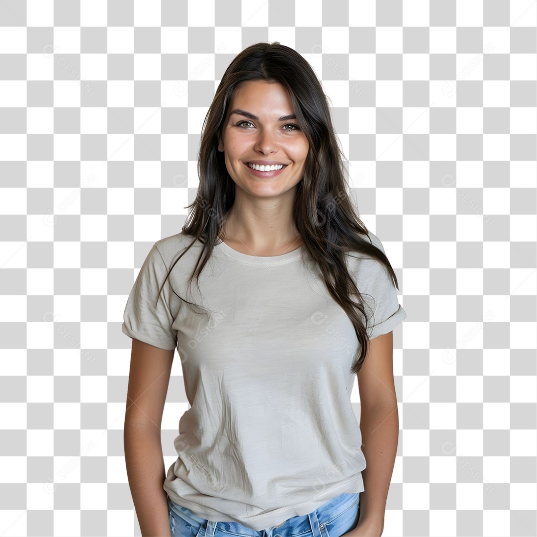 Mulher Sorrindo PNG Transparente