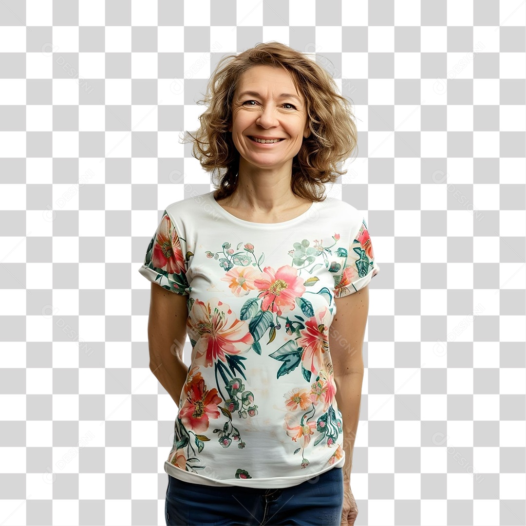 Mulher Sorrindo PNG Transparente