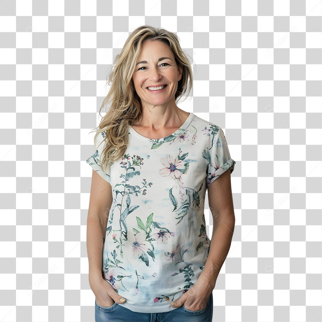 Mulher Sorrindo PNG Transparente