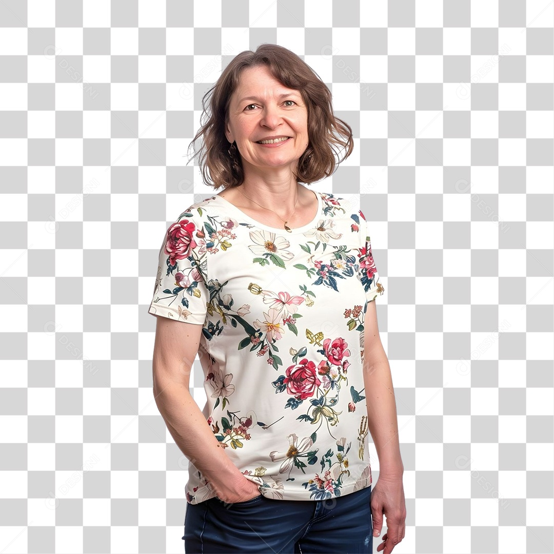 Mulher Sorrindo PNG Transparente