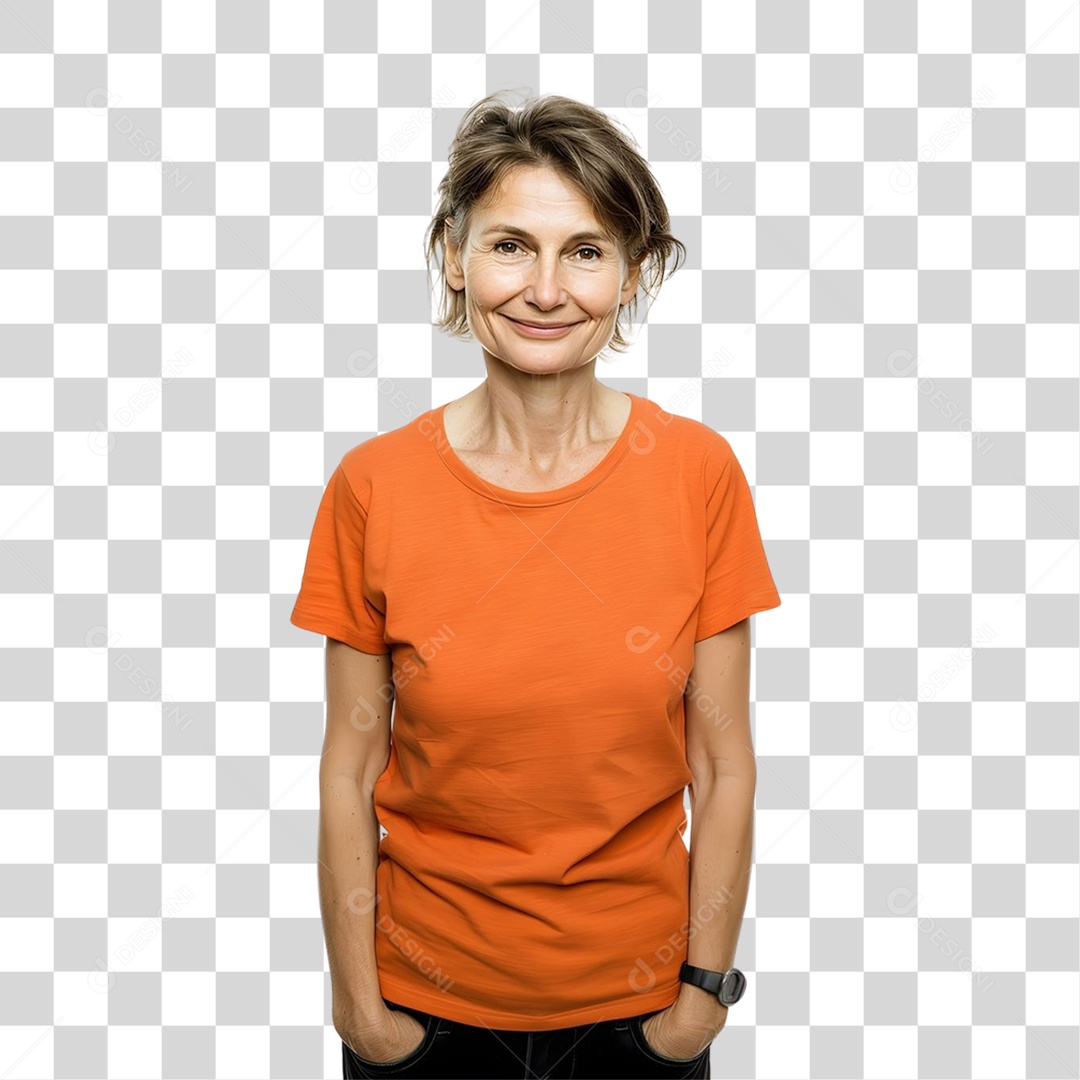 Mulher Sorrindo PNG Transparente