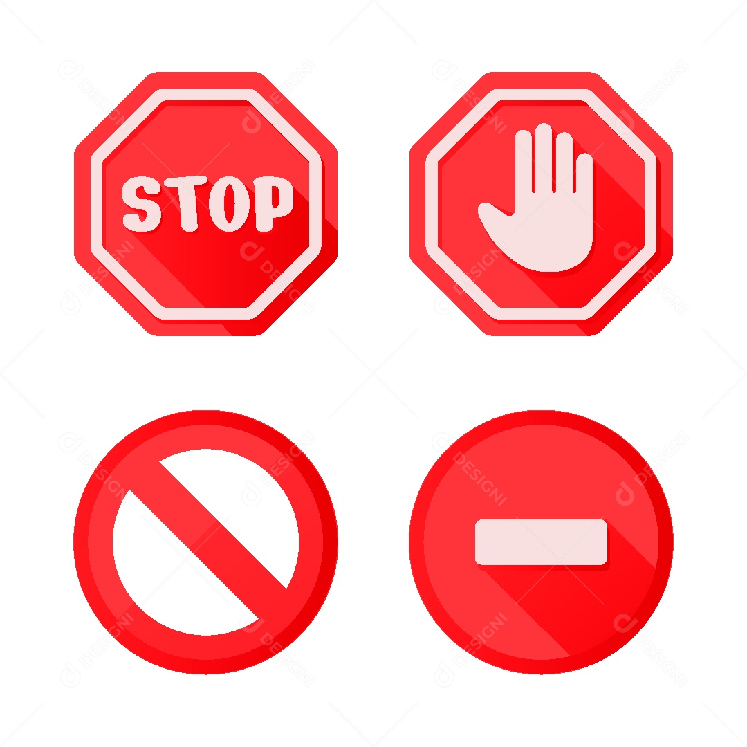 Conjunto de Placas Ilustração Vetor EPS