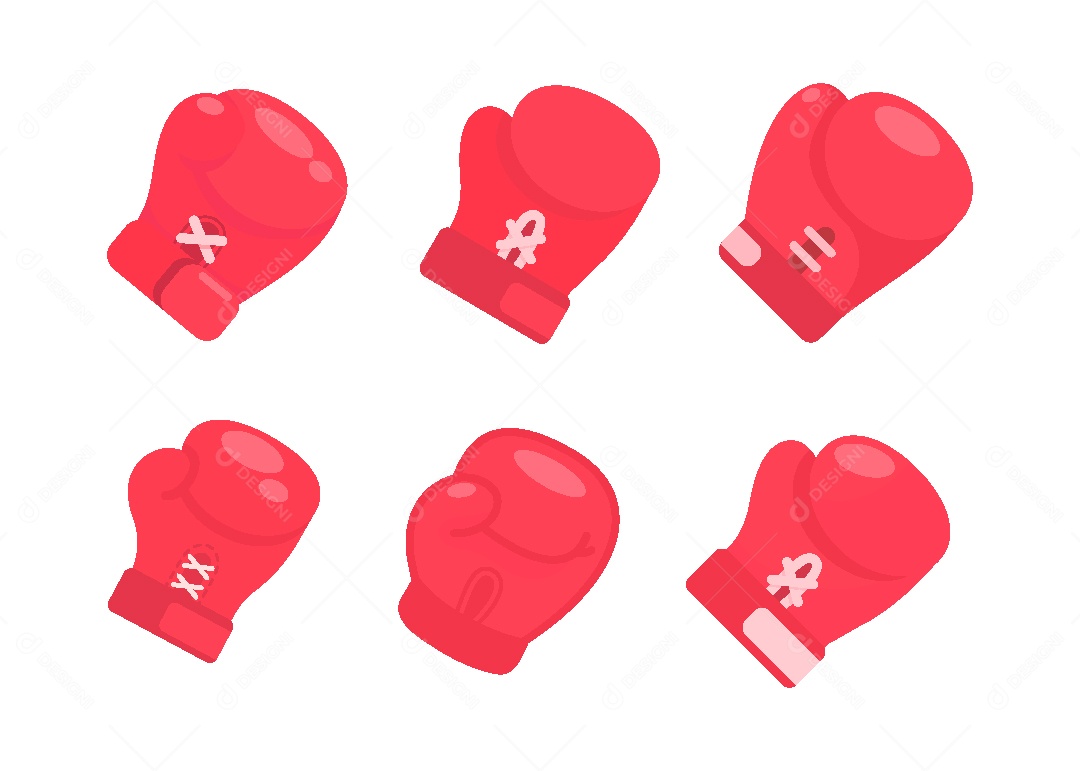 Conjunto de Luvas de Boxe Ilustração Vetor EPS