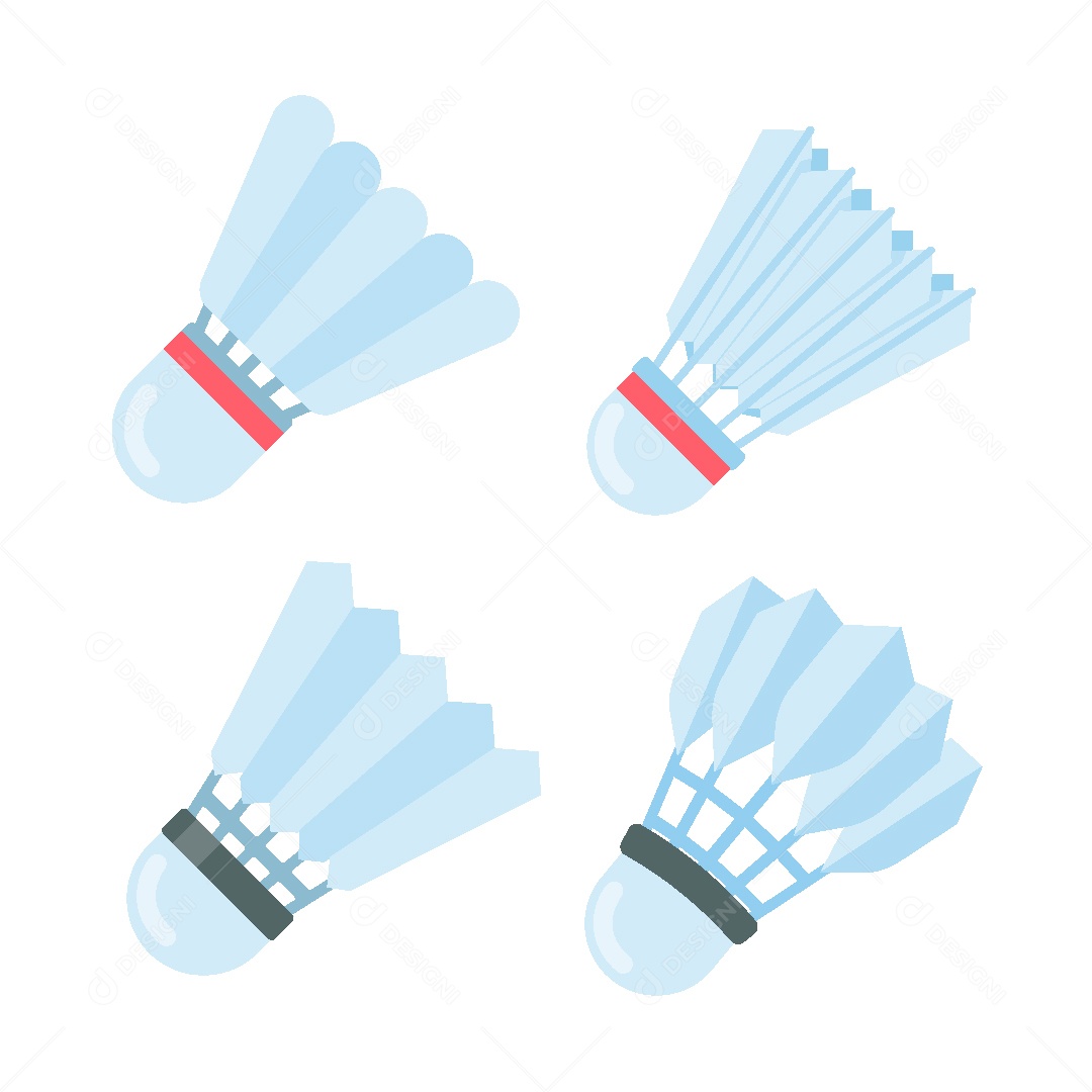 Conjunto de Petecas Ilustração Vetor EPS