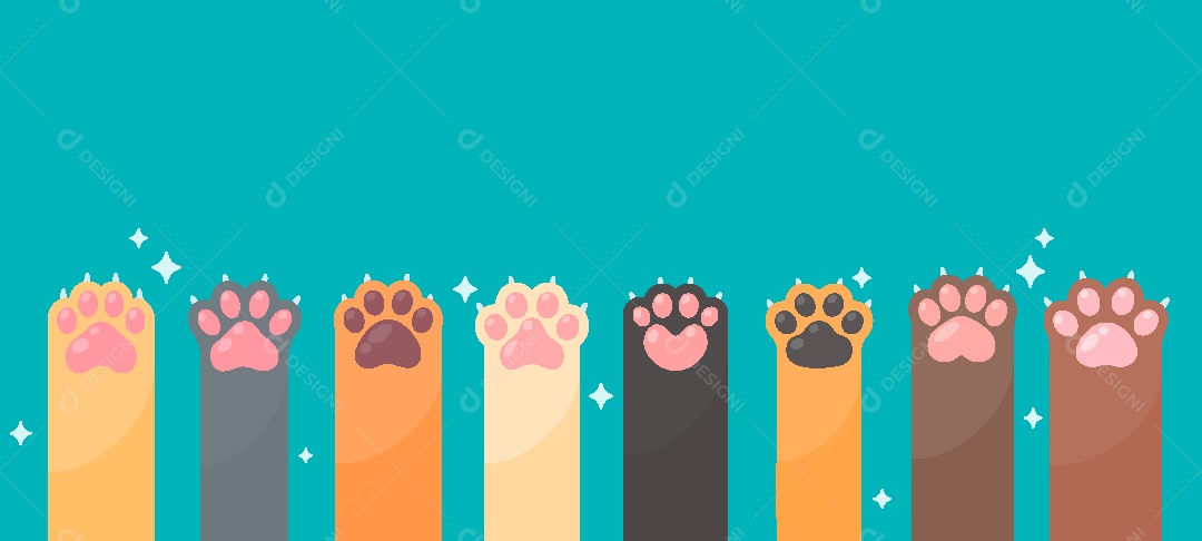 Conjunto de Patas de Animais Vetor EPS