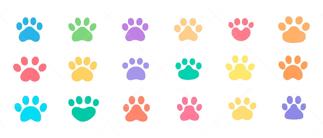 Conjunto de Patas de Animais Vetor EPS