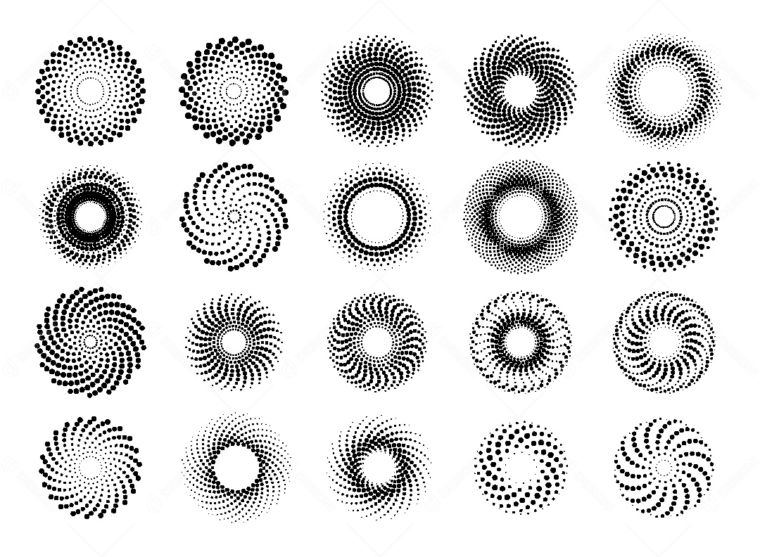 Conjunto de Mandalas Vetor EPS