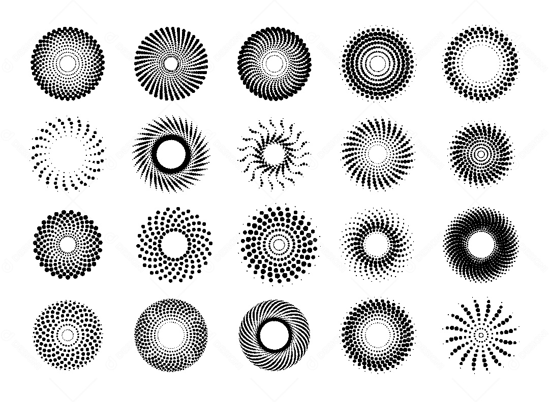 Conjunto de Mandalas Vetor EPS