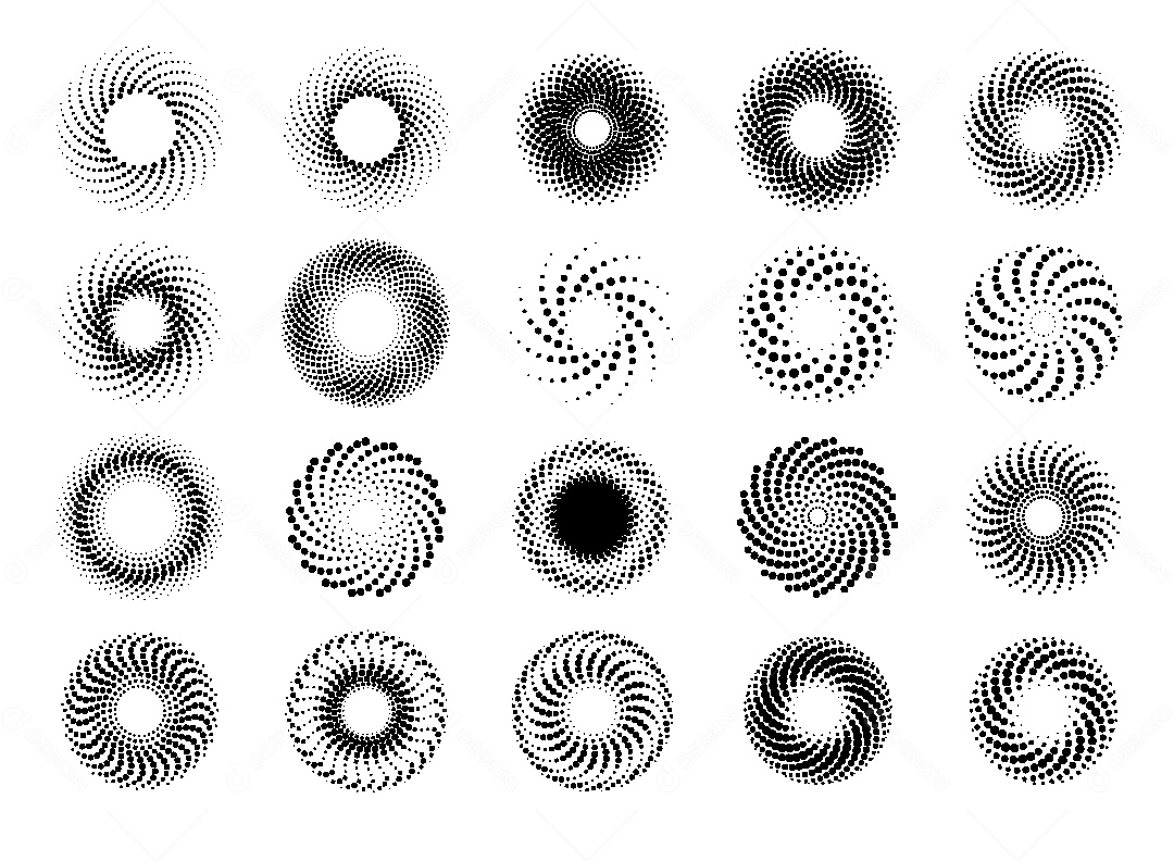 Conjunto de Mandalas Vetor EPS