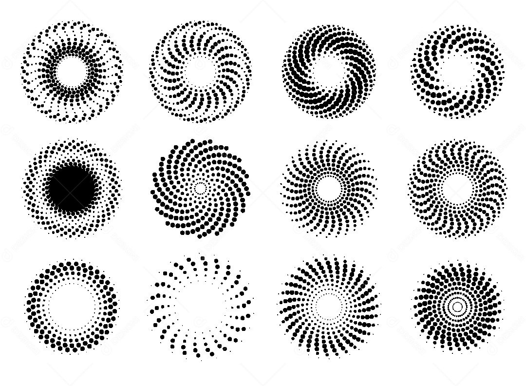 Conjunto de Mandalas Vetor EPS